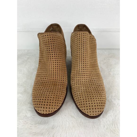 Sam Edelman Paula Perforated Leather Buckle Ankle Western Boots Size 5M - Picture 2 of 10